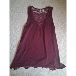 Vanity Essentials One Piece Bodysuit Lace Burgundy Women's Size M